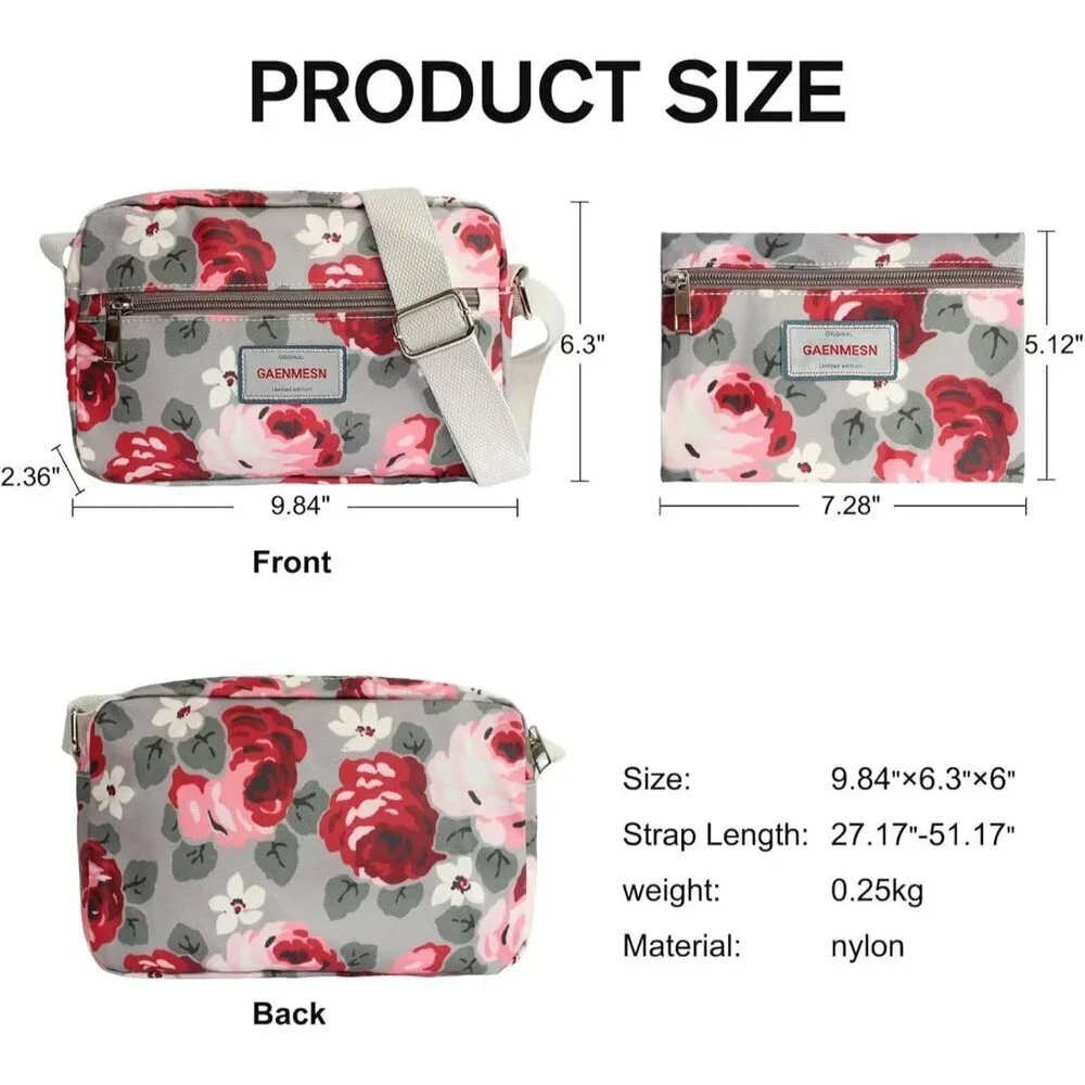 Women Lightweight Oilcloth Crossbody Bag Small Travel Purse